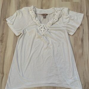 White Stag Cream Embellished Short Sleeve Tee